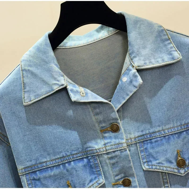 Back Sequins Denim Jacket