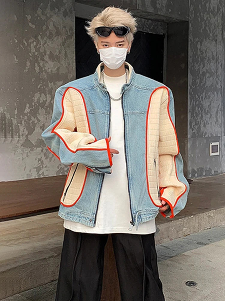 Splicing Design Denim Jacket