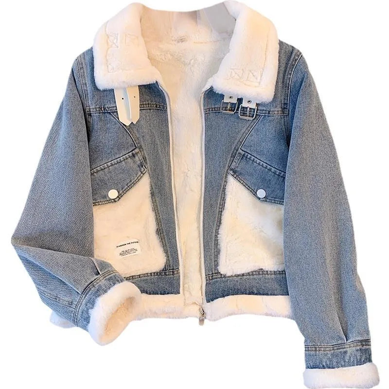Windproof Wool Denim Jacket