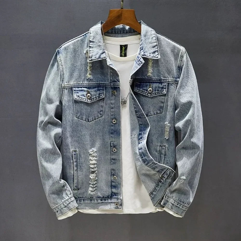 Wing Ripped Denim Jacket