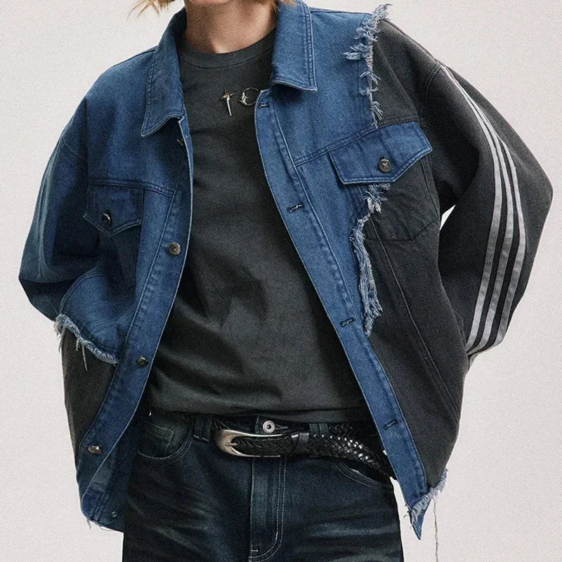 Irregular Patchwork Denim Jacket