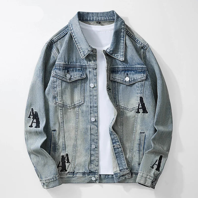 Embroidery A Denim Jacket