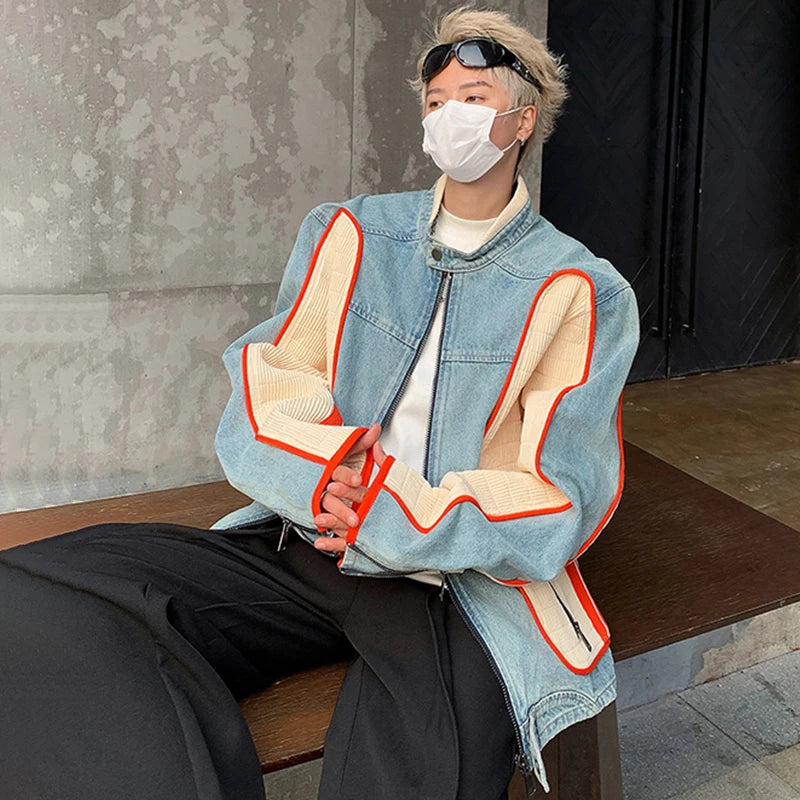 Splicing Design Denim Jacket