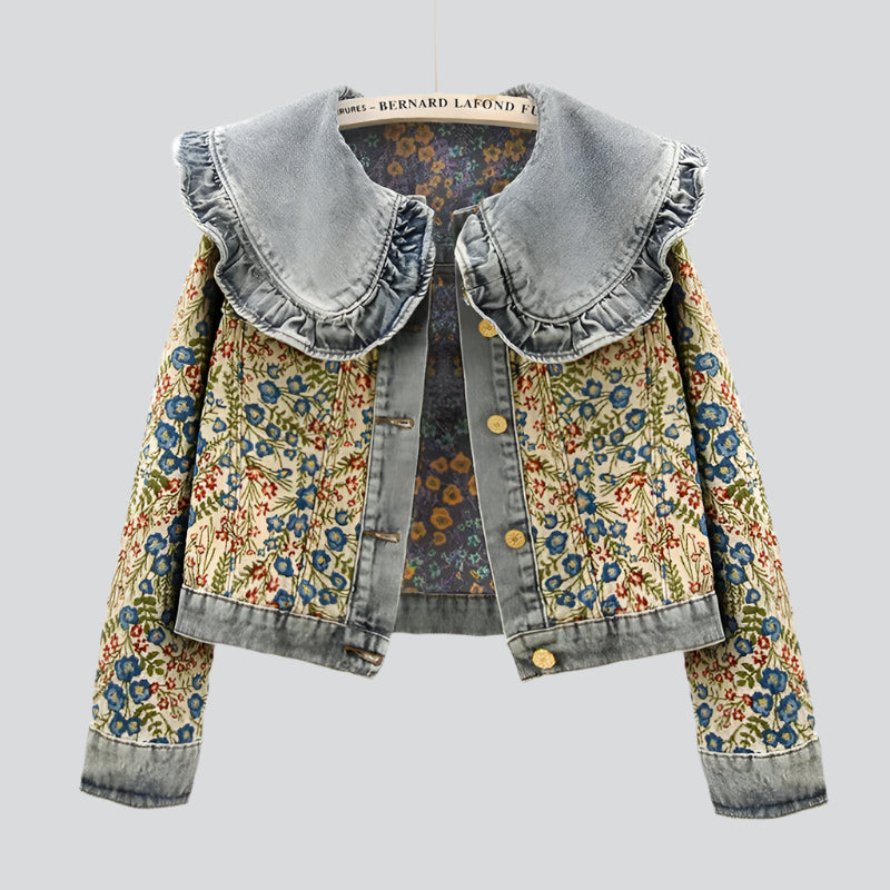 Embroidery Floral Denim Jacket