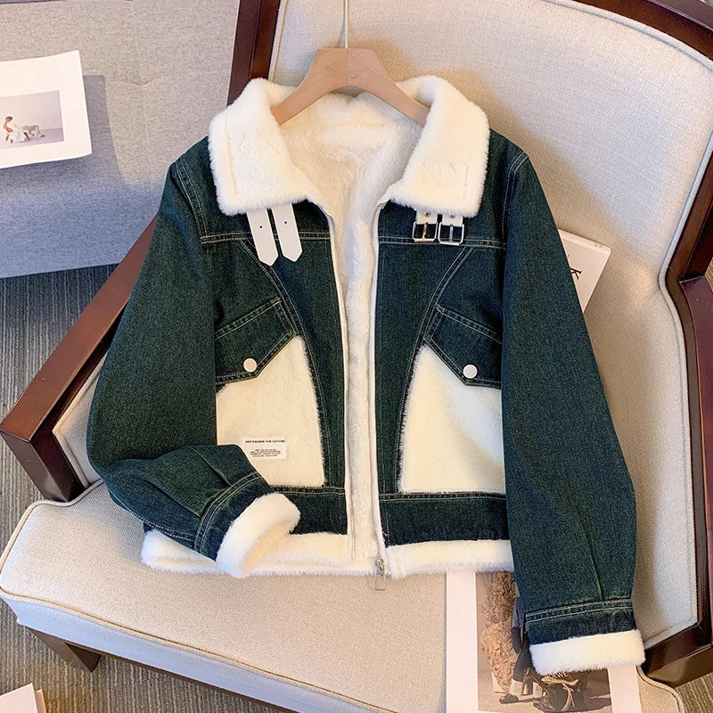 Windproof Wool Denim Jacket