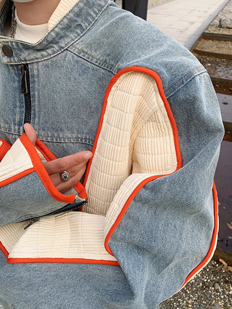 Splicing Design Denim Jacket