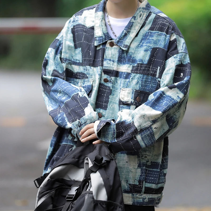 Baggy Multi-Color Denim Jacket