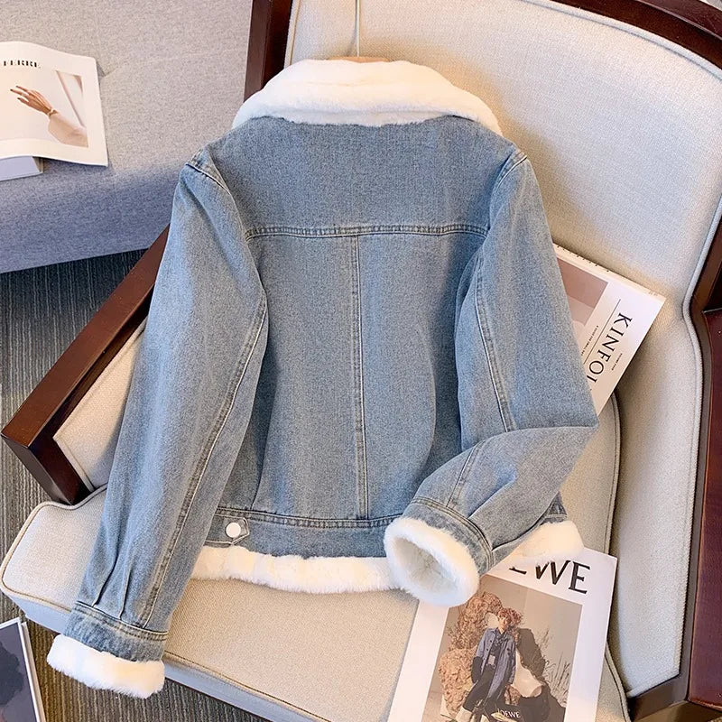 Windproof Wool Denim Jacket