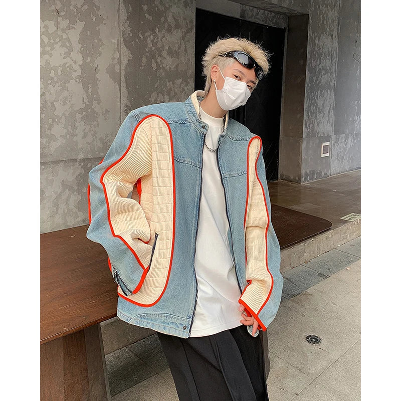 Splicing Design Denim Jacket