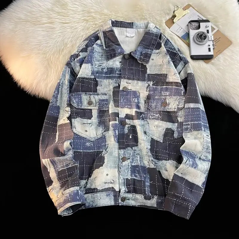 Baggy Multi-Color Denim Jacket