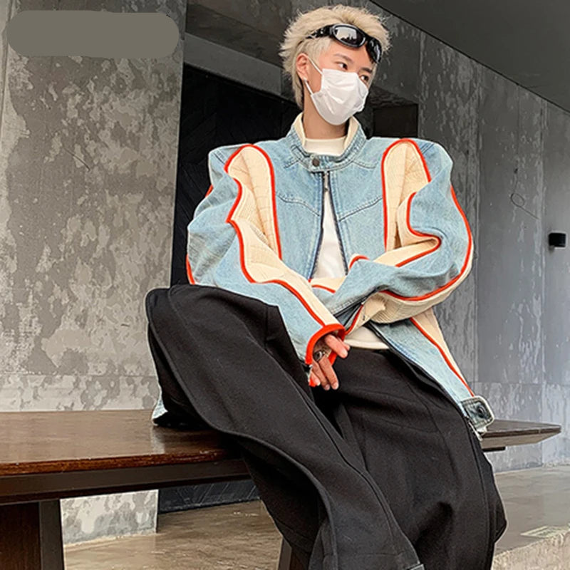 Splicing Design Denim Jacket