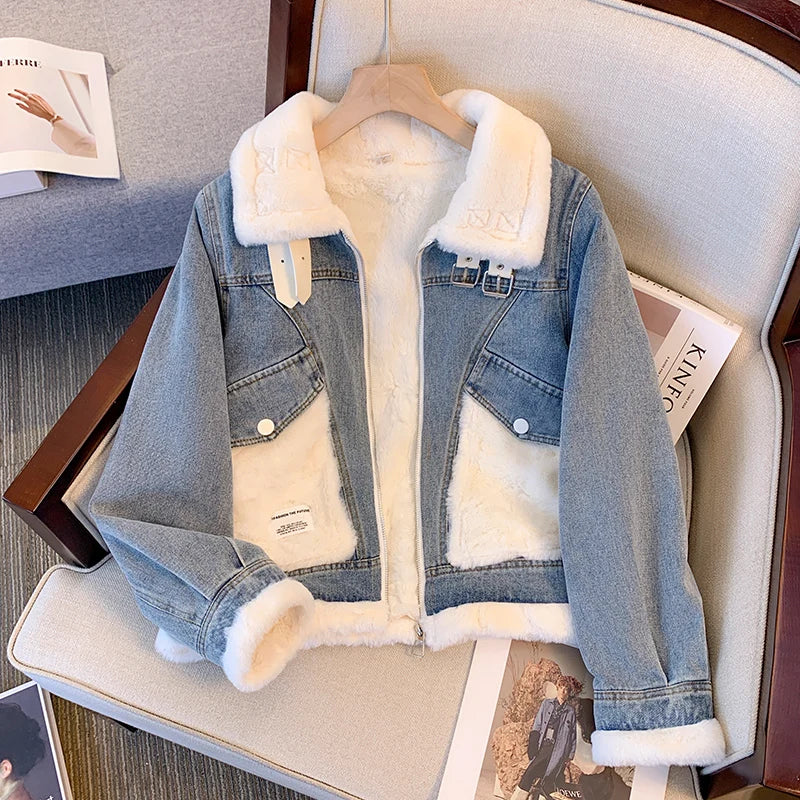 Windproof Wool Denim Jacket