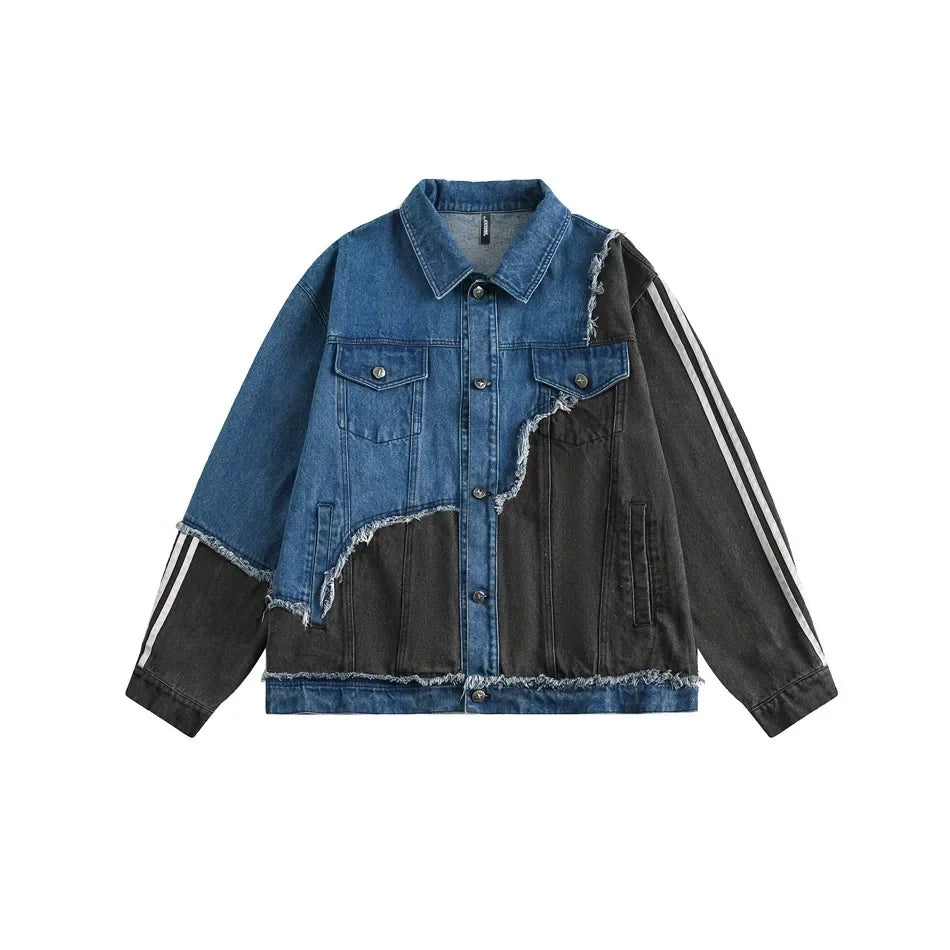 Irregular Patchwork Denim Jacket