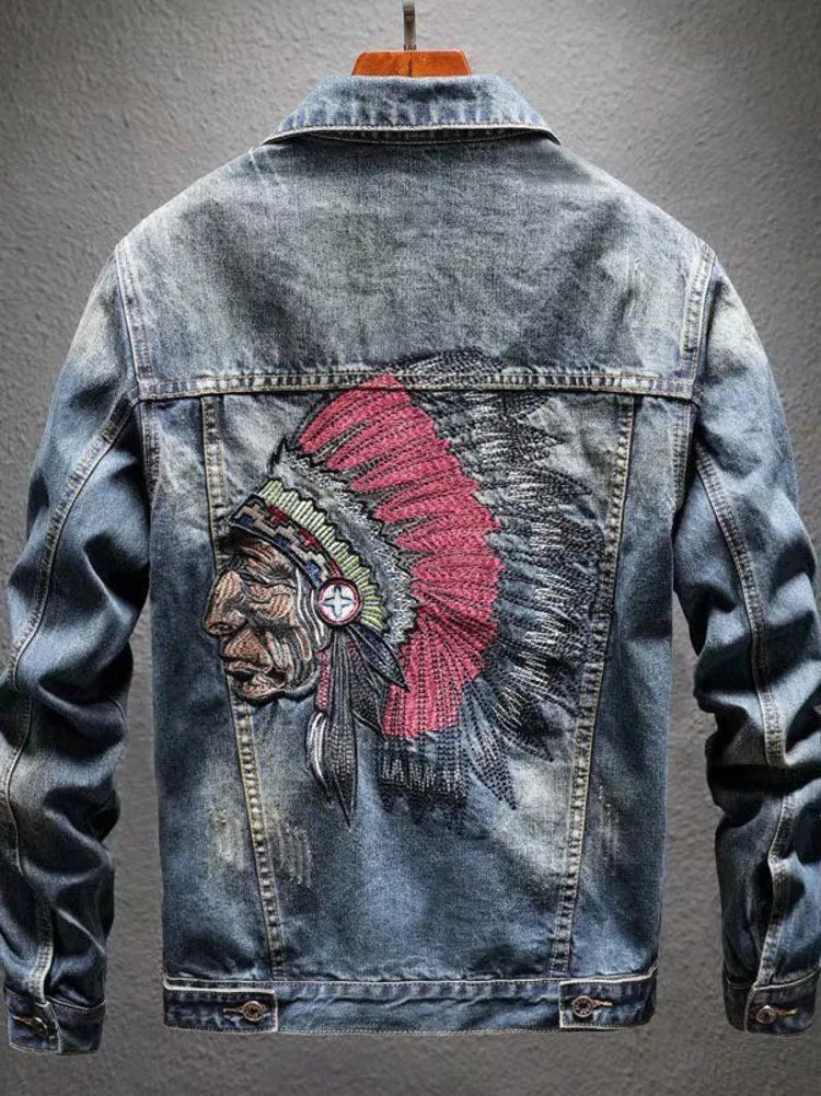 Hooded Patchwork Denim Jacket