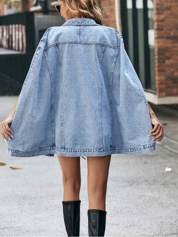 Cape Loose Denim Jacket